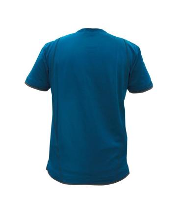 Kinetic t-shirt azuurblauw/antracietgrijs